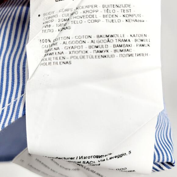 NAPAPIJRI Geographic Urban Fit Blue & White Striped Button-Up Shirt Men's Sz XL - Picture 10 of 10